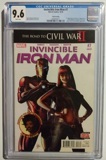 Invincible Iron Man #7 *3rd Print* 1st Cover Appearance Riri Williams CGC 9.6 WP