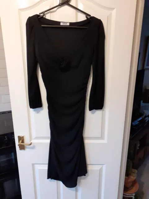 Moschino Cheap And Chic Black Evening / Party Dress Uk Size 10