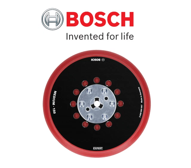 Éponge Ponçage Bosch Medium - Pour Ponceuses GEX 12V/18V-125 - Ø125 Mm - Ponçage Sans Poussière