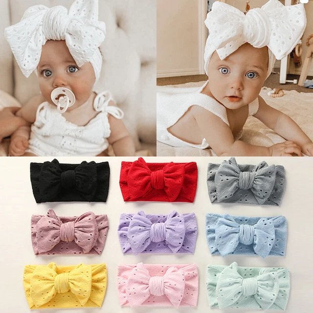 Très Grand Noeuds Double Couche Élastique Cravate Nœud Cheveux Bandes Bébé De ,