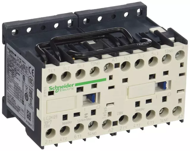 Schneider Electric Wendeschütz LC2K0910P7 - 3P, 9 A, 1NO, 230V AC spule Brandneu