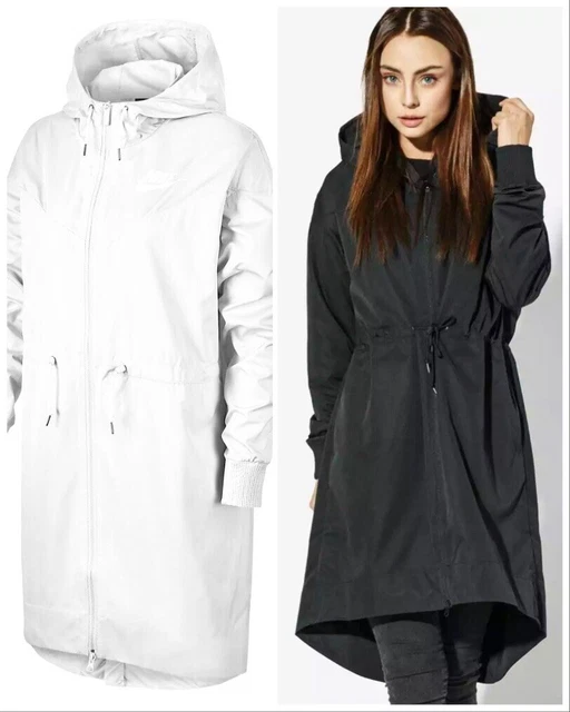 NIKE SPORTSWEAR NSW Windrunner Shield Parka Long Jacket WHITE SMALL £89.14  - PicClick UK