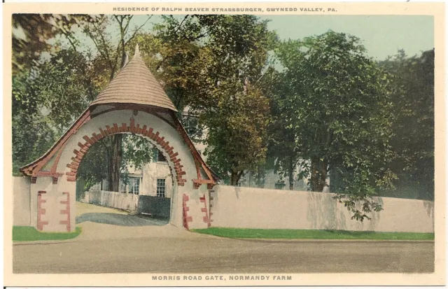 Morris Road Gate, Normandy Farm, Gwynedd Valley PA Postcard