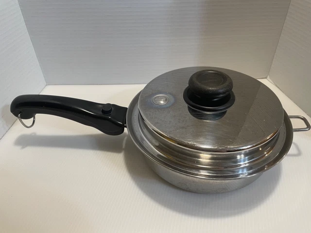 Saladmaster Versa Tec Stainless Steel 9” Skillet with Lid and Long Handle Saladmaster Versa Tec Stainless Steel 9” Skillet with Lid and Long Handle