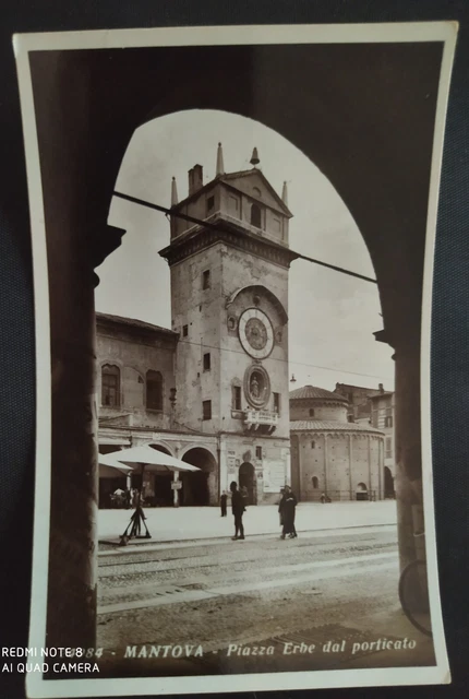 Mantova - Piazza Erbe Dal Porticato - Splendida Cartolina
