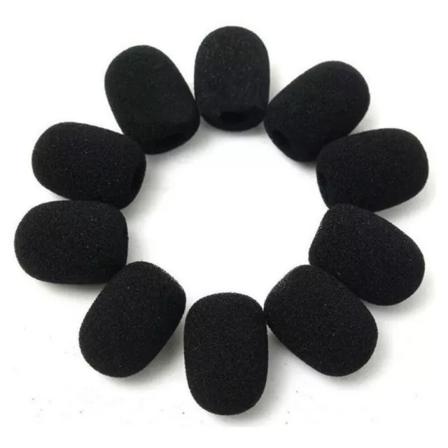 10 pièces housses éponge pare-brise noires de remplacement pour casque de jeu