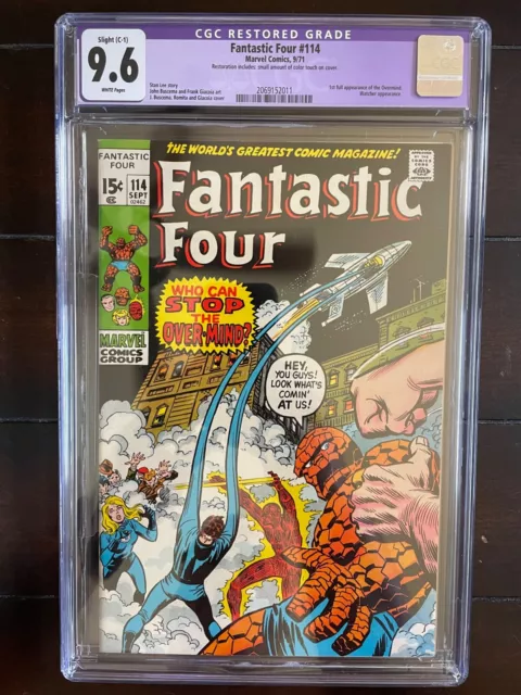 Fantastic Four vol.1 #114 1971 Restored CGC 9.6 Grade Marvel Comic Book GR2-33
