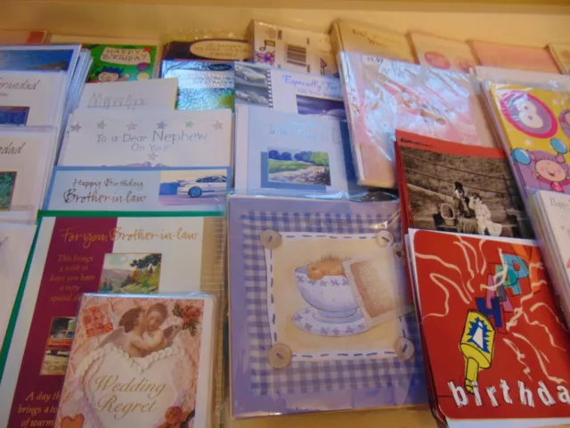 Greetings Cards Wholesale Mixed....240+Birthday/ ETC Greetings Card A3