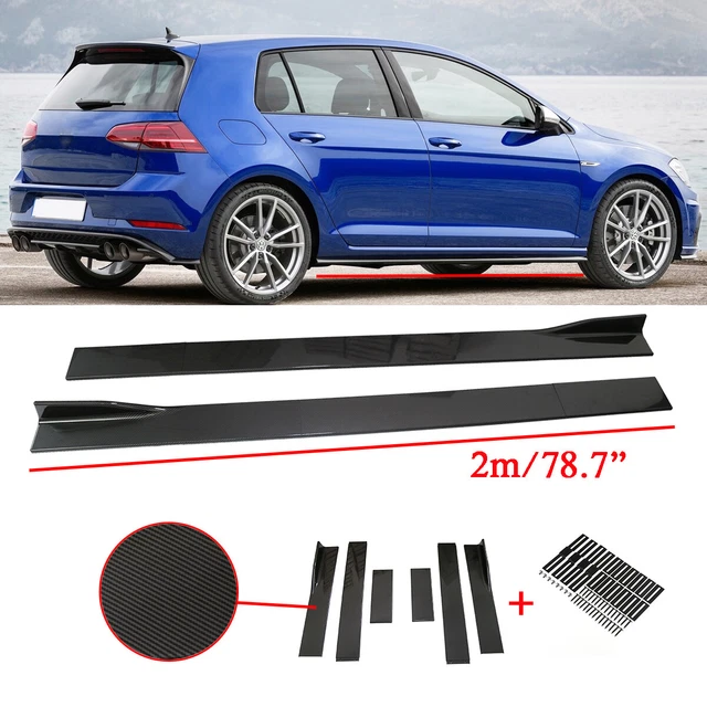 FOR VW GOLF MK6 MK7 MK7.5 GTI Carbon 78.7'' Side Skirt Rocker Panel Lip