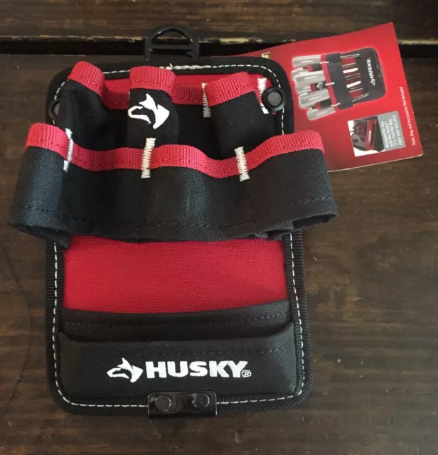 HUSKY Tool Bag 5 in. Driver Wall Pouch Belt Clip Screwdriver Holder Organizer