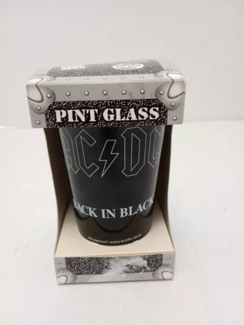 NIP Official AC/DC Back in Black Pint Glass (circa 2007)