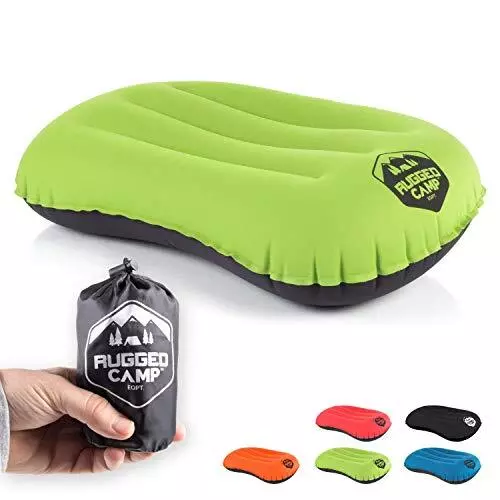 Rugged Camp Camping Pillow - Inflatable Travel Pillows - Multiple Colors - Co...
