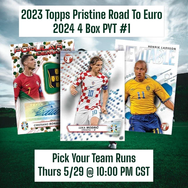 TCHÈQUE 2023 Topps Vierge Road To Euro 2024 Football 4 Boite Demi