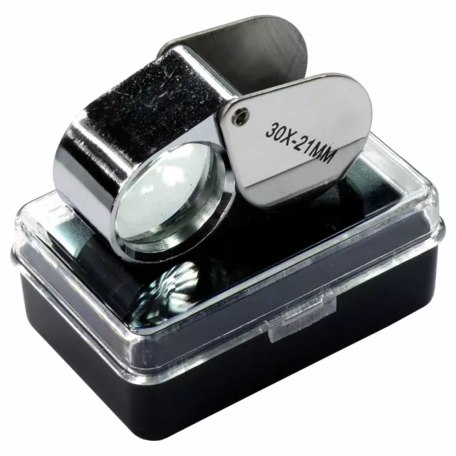 2-Pack Combo Set 30X 21mm + 10X-20X DUAL Jewelry Eye Loupe Magnifying Glass Lens 2