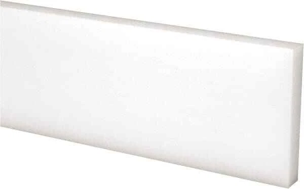 Made in USA Off-White Rectangular Acetal Bar, 24" Long x 2" Wide x 3/8 " High