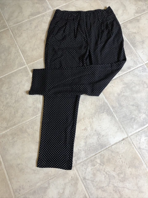 Pantalon D'été à Petits Pois Bleu Marine Et Blanc - Taille 38/40 - Neuf Sans étiquette
