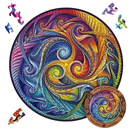 Original Wooden Jigsaw Puzzles - Mandala 700 pcs Size Royal Spiral Incarnation