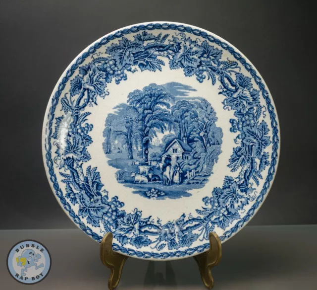 1930's BOOTHS BLUE WHITE PLATE "BRITISH SCENERY" MADE IN ENGLAND 9 ½"