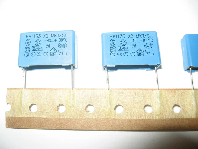 Lot De 10 Condensateurs MKT 22nF 63V Thomson CSF - Polyester Non Polarisé - NEUF