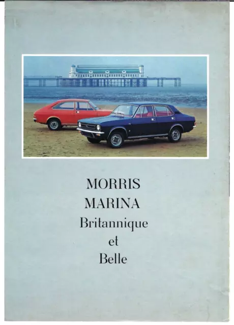 Morris Marina Series 1 1971-72 Export Markets Foldout Sales Brochure In French