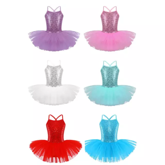 Kid Girl Ballet Dress Dance Tutu Skirt Gym Skating Kids Ballerina Swan Dancewear