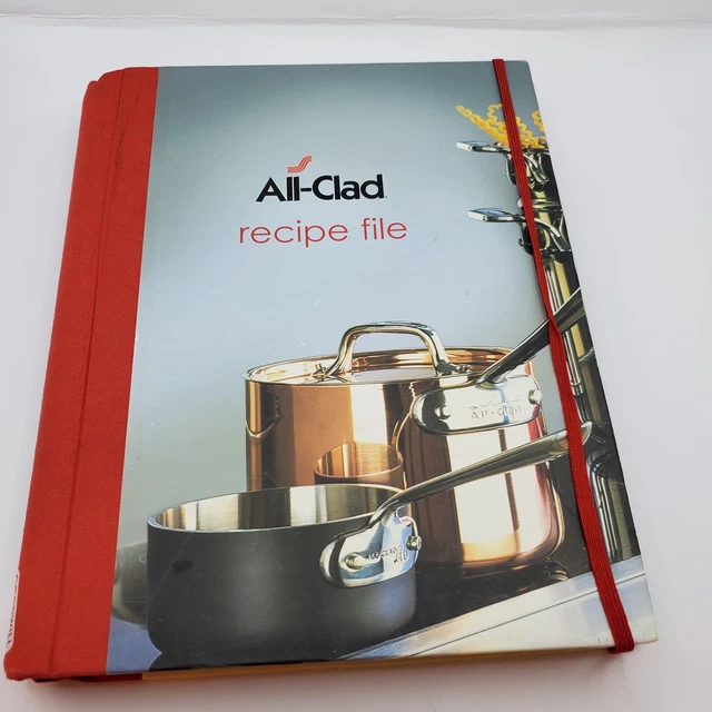 ALL-CLAD RECIPE FILE Recipes Lined Blank Pages Storage Pocket Pages HC Book New