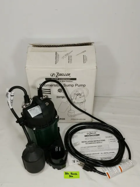 Zoeller WM49 - 1/4 HP Cast Iron Submersible Sump Pump w/ Tether Float Switch