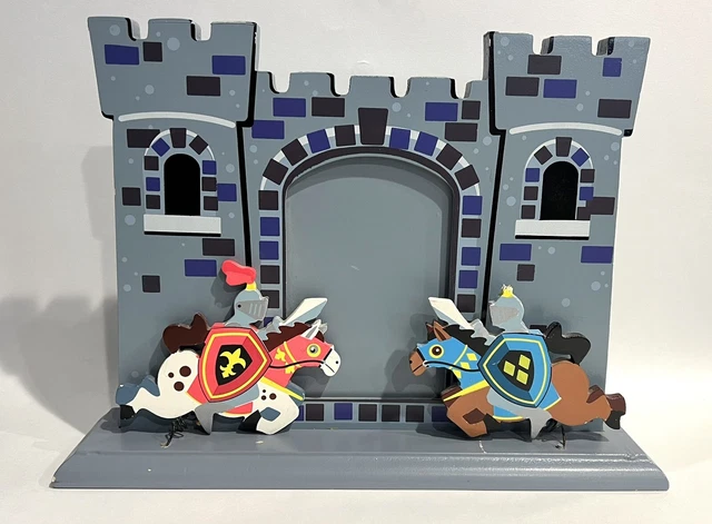Melissa & Doug Hand Painted Solid Wood Frame Medieval Knights & Castle