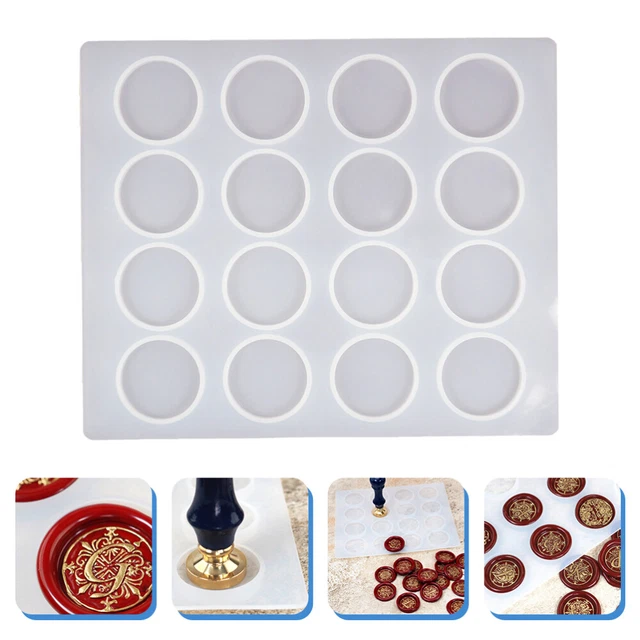 Wax Seal Mold Silica Gel 16- Cavity Sealing Mat Pad Silicone Stamp Making