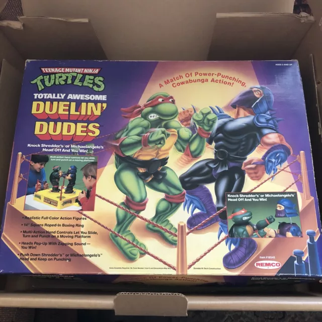 1990 Remco Teenage Mutant Ninja Turtles Duelin' Dudes BOX ONLY