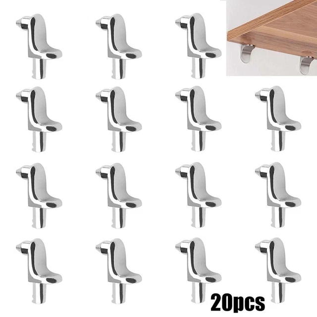 Reposapiés largos y fuertes de acero inoxidable para estantes de armario - 20 piezas