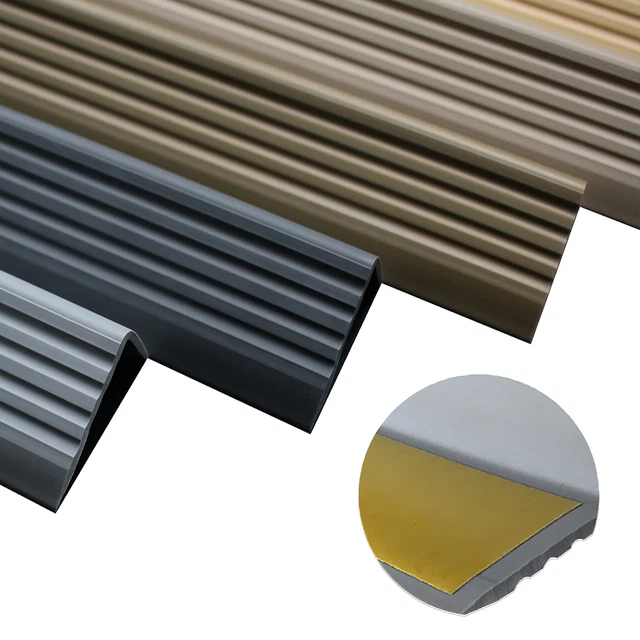 Profilo Angolare Autoadesivo In PVC - 55x40 Mm, Nero, Per Scale E Moquette - Foto 4