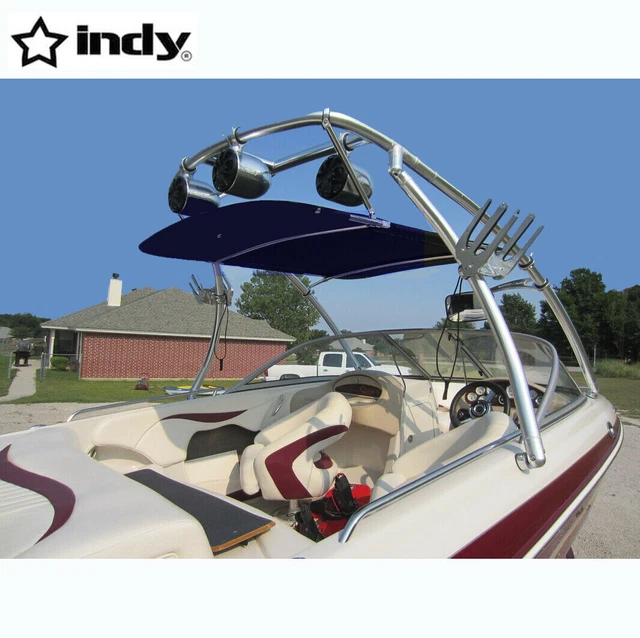 thumbnail image 2 of Reborn Wakeboard Tower Bimini PRO1350 – Black, UV Resistant, 5-Year No Fade Guarantee 2 of 3