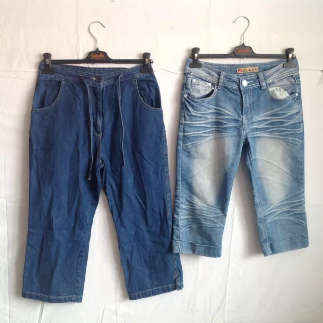 Lot Pantacourt Jeans (2) -T.38 ( PF01/21/6 )