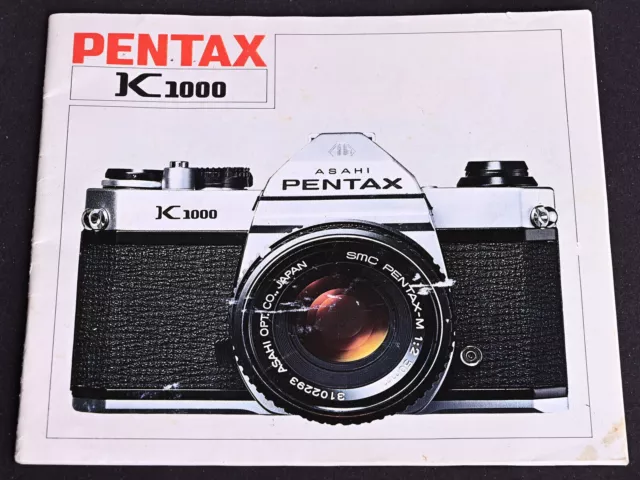 Original Pentax K1000 User Manual 1982 Edition - Excellent