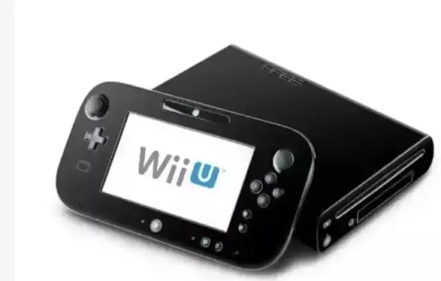 Wii U - Console 32GB Black W/ Gamepad, cables and Amibo Festival - Tested