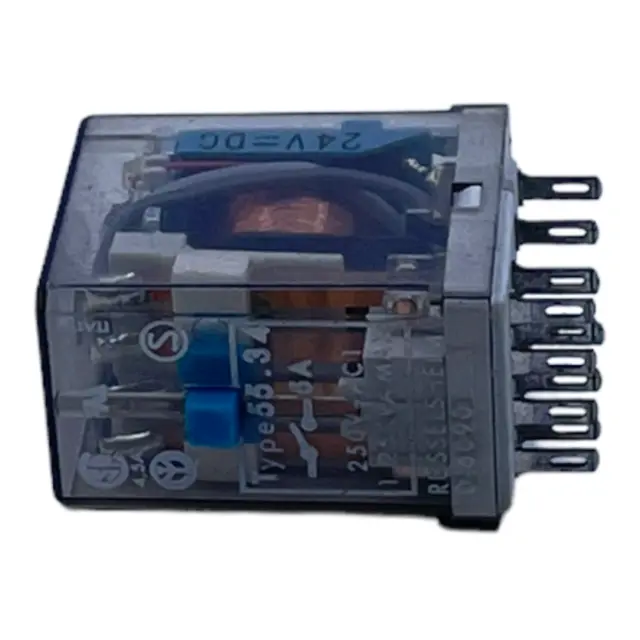 Finder 55.34 24V DC Plug-in/Plug-in Relay