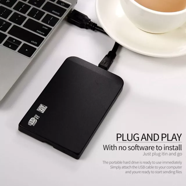2TB External Hard Drive-Usb 3.0 Portable HDD Ultra Slim External Hard Drive 5Gbp