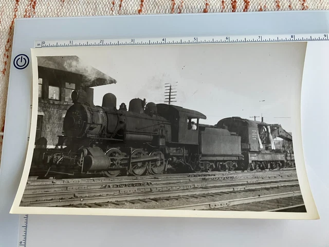 Vintage photo Boston & Albany Railroad loco 134 and train Allston MA