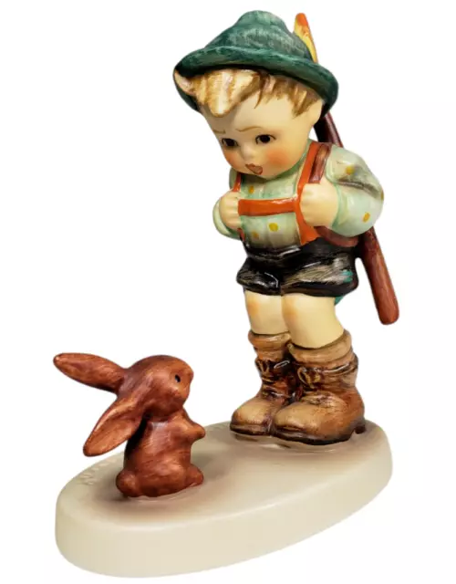 Goebel Hummel Sensitive Hunter # 6/0 Figurine 4.5"  Boy Rifle Rabbit TMK6 1983
