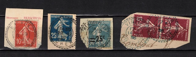 Lot De Timbres Oblitérés France – Type Semeuse – VF Used – Idéal Pour Collection