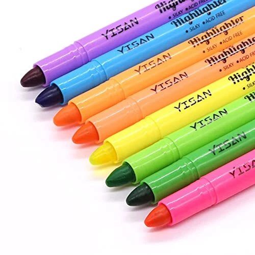 Bible Highlighters No Bleed,Gel Highlighters,Dry Highlighters,Crayon