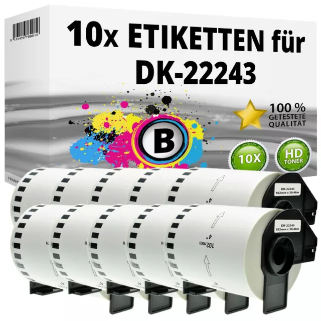 10x Etiketten kompatibel Brother QL 1000 Series QL 1050 QL 1050 N QL 1060 N