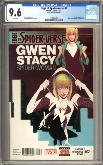 Edge of Spider-Verse #2 CGC 9.6 1st App of Spider-Gwen 1st print Marvel