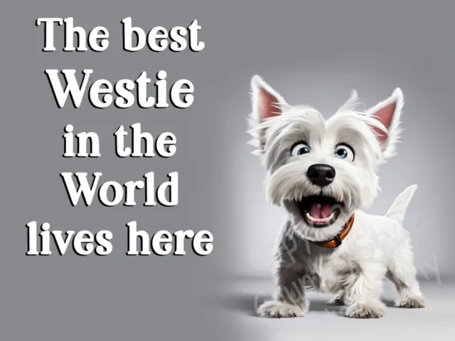 Westie Dog Funny Flexible Fridge Magnet Christmas Gift