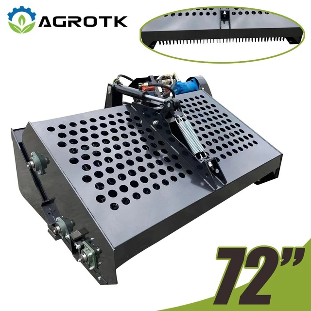 AGT 72'' Skid Steer Hydraulic Landscape Rake Rock Attachment NEW