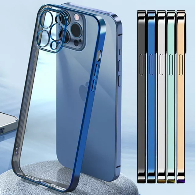 Case For iPhone 15 14 13 12 11 Pro Max XS XR X SE Clear Shockproof Plating Cover