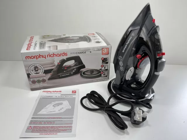 Morphy Richards alimentazione RICARICA facile + ferro da stiro a vapore senza fili 2400 W 303251 riscaldamento rapido