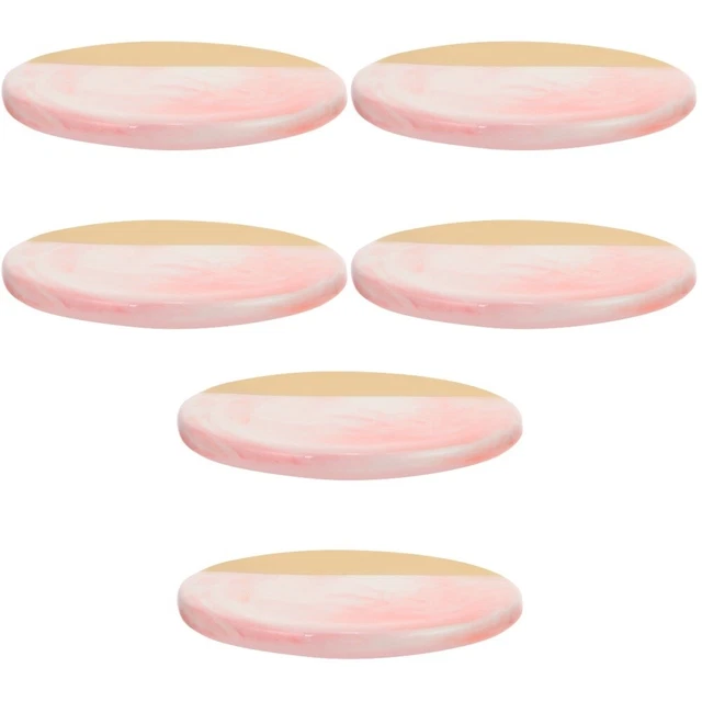 ZEYIYER Tavolozza Nail Art In Resina 2 Pezzi - Piastra Miscelazione Smalto Con Bordo Dorato 10x9cm