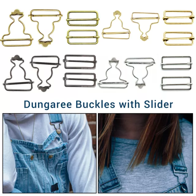 Dungaree Schnalle Mit Verstellbar Schieber BAR für Jacke Handtaschen Mäntel